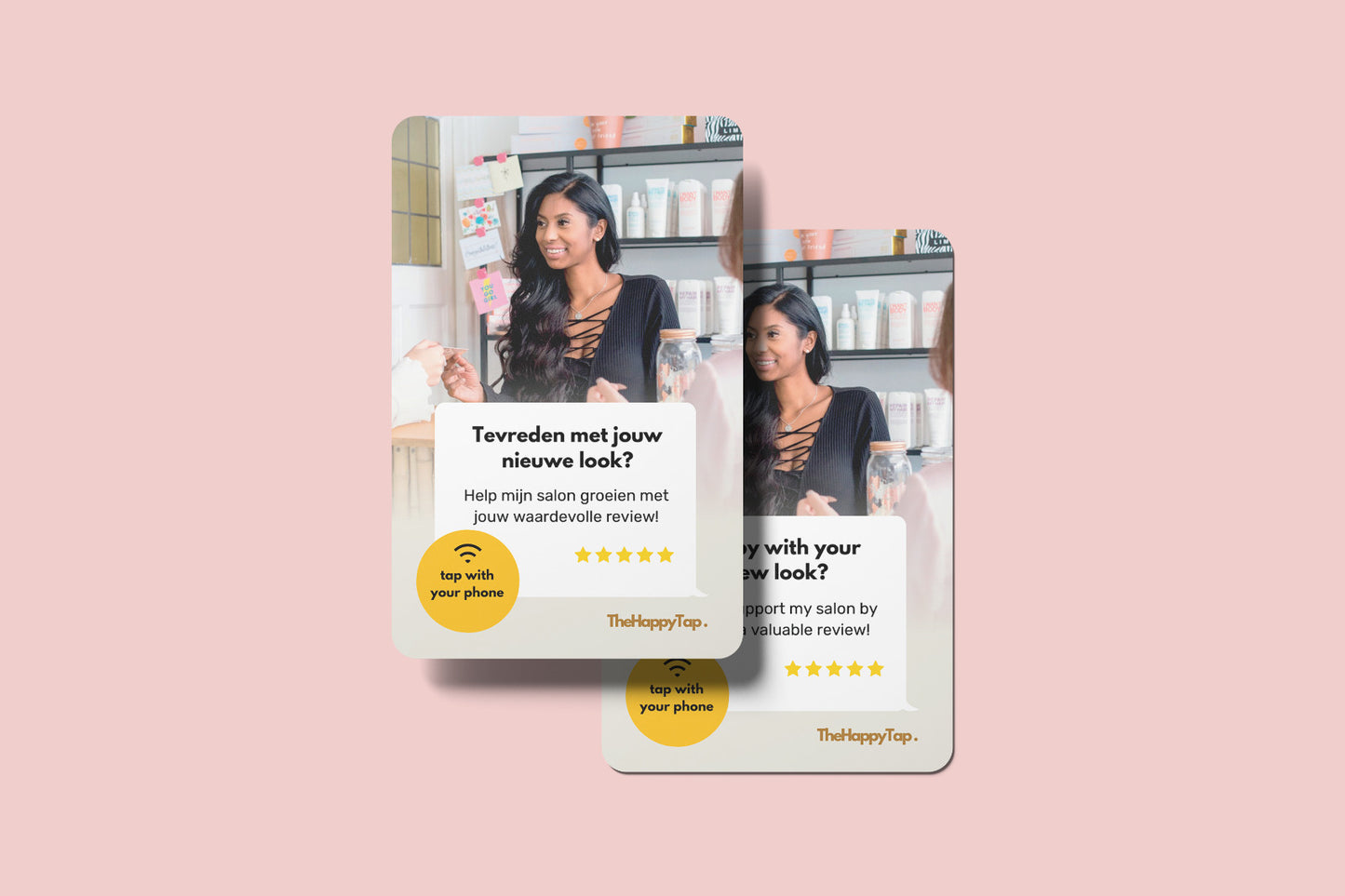 Gepersonaliseerde Happy Tap Pas met eigen ontwerp