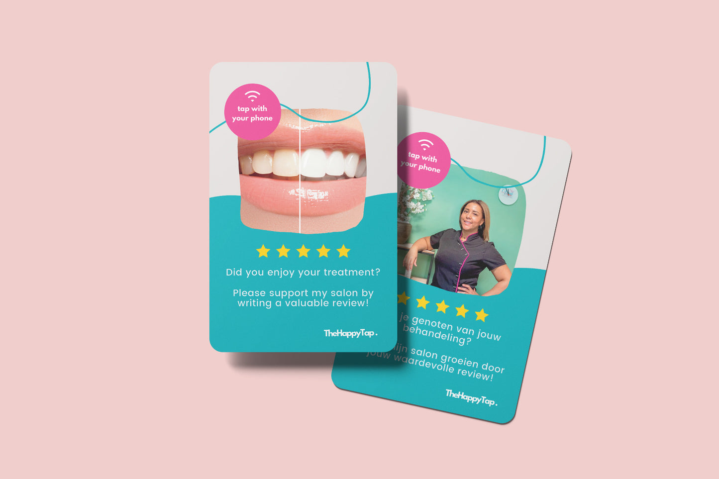 Gepersonaliseerde Happy Tap Pas met eigen ontwerp